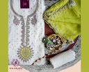 Zari Embroidery | Silk | Dress Material | Off White