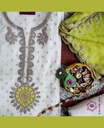 Zari Embroidery | Silk | Dress Material | Off White