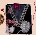 Embroidery | Pure Linen | Dress Material | Jet Black