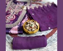Zari Embroidery | Pure Gajji Silk | Dress Material | Voilet