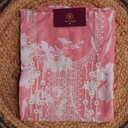 Thread Embroidery | Linen | Dress Material | Peach