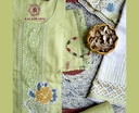 Colorful Thread Embroidery | Muslin Cotton | Dress Material | Mint Green