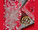 Zari Embroidery | Muslin Silk | Dress Material | Scarlet Red