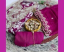  Petals | Zari Embroidery | Chinnon Silk | Magenta