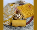  Petals | Zari Embroidery | Chinnon Silk | Yellow
