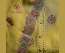 Embroidery | Organza Silk | Dress Material | Lime Yellow
