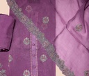 Embroidery | Organza Silk | Dress Material | Old Rose