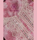 Thread Embroidery | Linen | Dress Material | Baby Pink