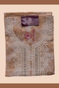 Thread Embroidery | Linen | Dress Material | Yellow