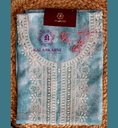 Thread Embroidery | Linen | Dress Material | Sky Blue