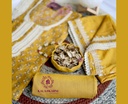 Thread Embroidery | Muslin Cotton | Dress Material | Mustard