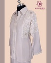 Chinnon Silk | Thread Work | Co-ord Set with Palazzo Pants | Grey