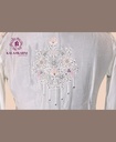 
Chinnon Silk | Front & Back Embroidered | Co-ord Set with Palazzo Pants | Ivory