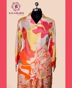 Muslin Silk | Collar Pattern | Co-ord Set with Pants | Multicolor