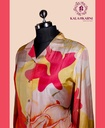 Muslin Silk | Collar Pattern | Co-ord Set with Pants | Multicolor