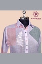 Linen | Thread Work | Co-ord Set with Pants | Purple - Pink
