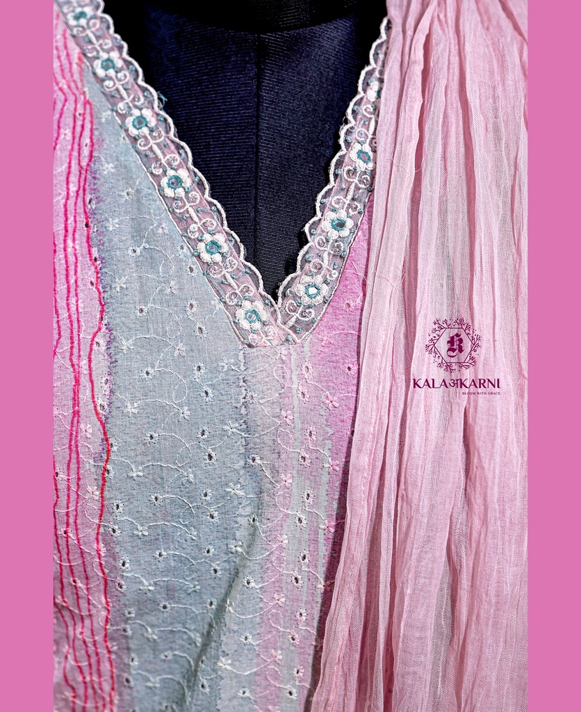 Chikankari | Muslin Cotton | Suit set with Pant