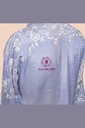 Muslin Silk | Thread Embroidery | Co-ord Set with Pants | Blue