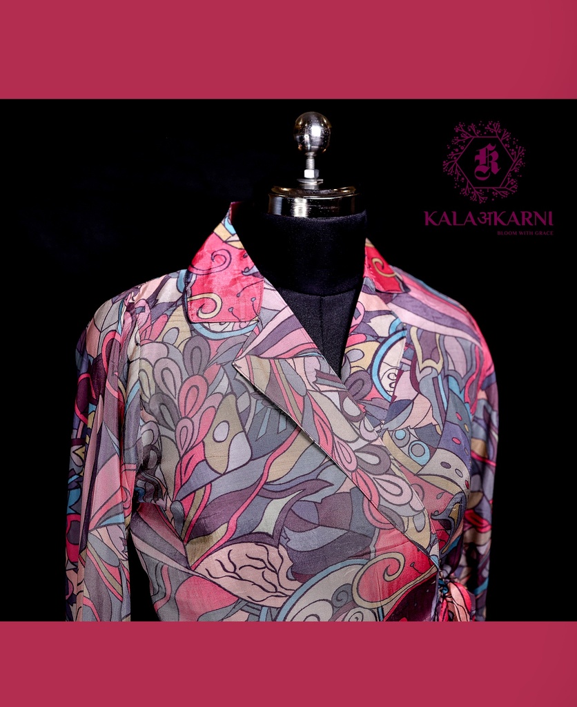 Chinnon Silk | Printed | Co-ord Set with Pants | Multicolor