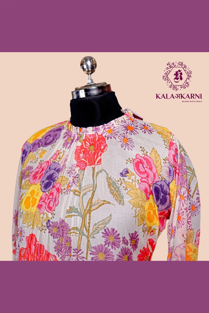 Mul Cotton | Printed Pattern | Co-ord Set with Pants 