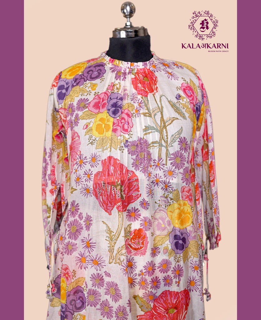 Mul Cotton | Printed Pattern | Co-ord Set with Pants 