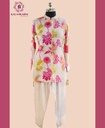 Muslin Silk | Floral Print | Co-ord Set with Pants | Multicolor