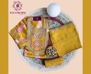 Zari Embroidery | Pure Gajji Silk | Dress Material | Mustard Yellow