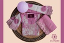 Thread Embroidery | Linen | Dress Material | Baby Pink