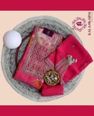 Zari Embroidery | Muslin Silk | Dress Material | Bright Pink