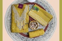 Bandhani Pattern-Zari Embroidery | Tasar Silk | Yellow