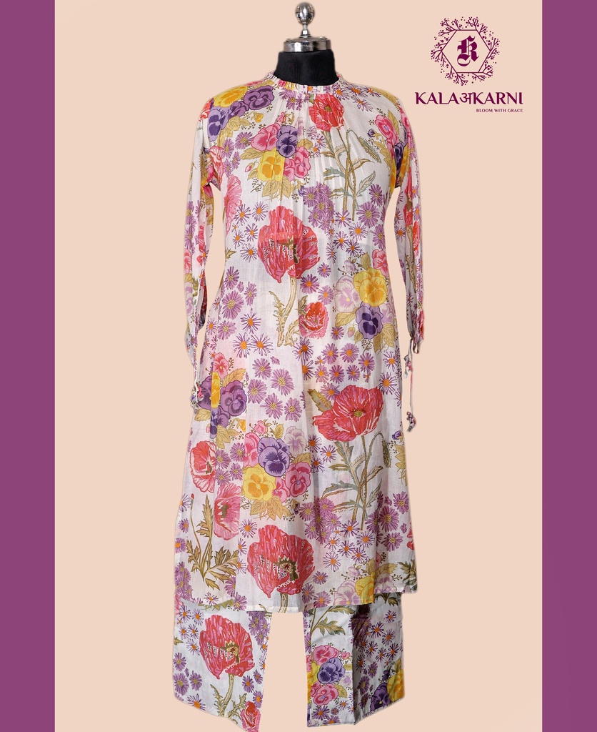 Mul Cotton | Printed Pattern | Co-ord Set with Pants 