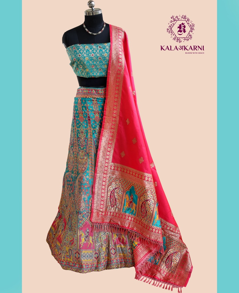 [KRT002M] Brocade | Rajwadi Lehenge Set | Multicolor
