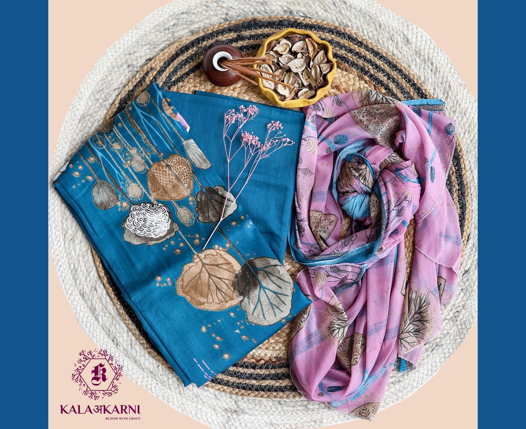 [SYZ001T] Embroidery | Cotton | Dress Material | Teal